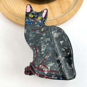 Black Cat Shaped Hair Claw Clip  Kitty Hair Accessory